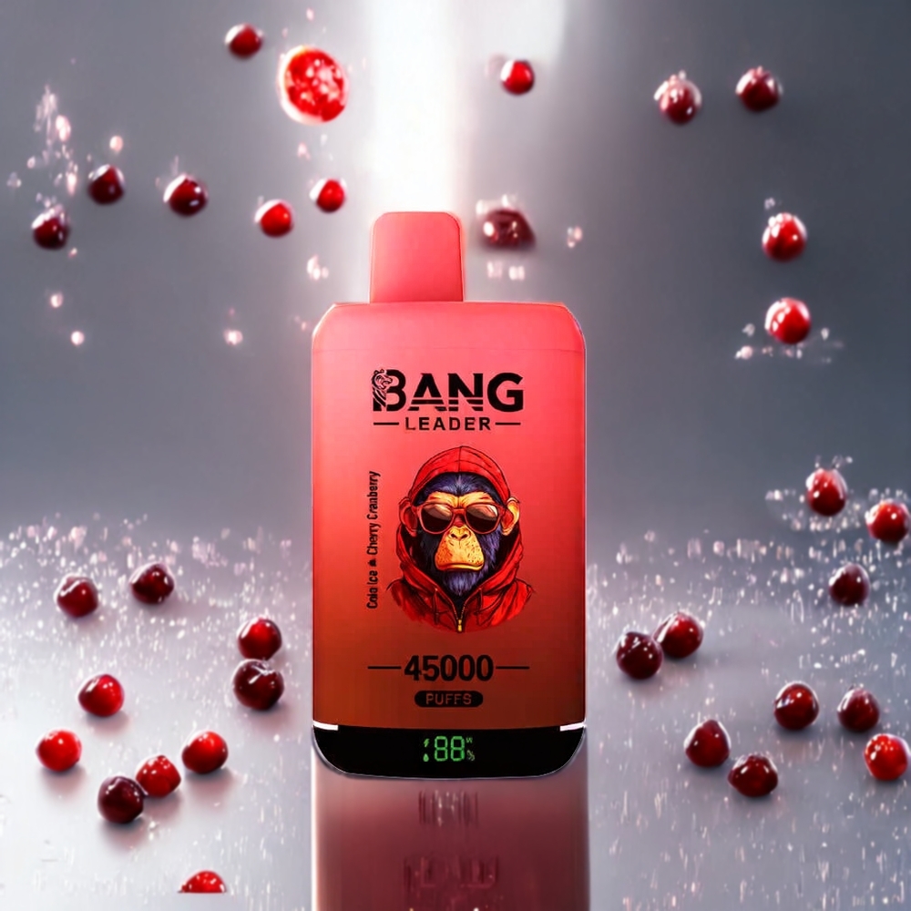 Bang Leader 45000 Puffs Norge Engros Engangs vape Cola Ice Cherry Cranberry med Smart Skjerm og Type-C USB