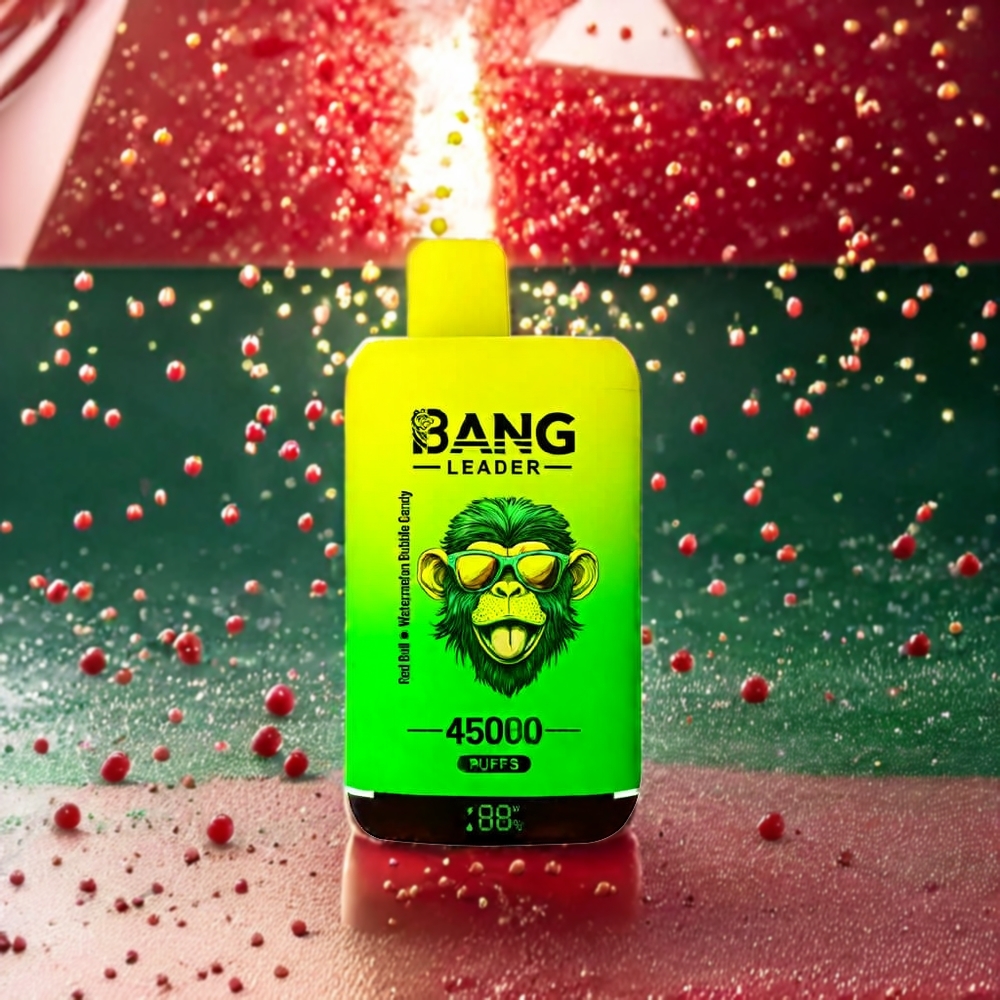 Bang Leader 45000 Puffs Norge Engros Engangs vape Smart Skjerm Type-C USB Rød Bull Vannmelon Boble Godteri Dual Smak 2-i-1 Design