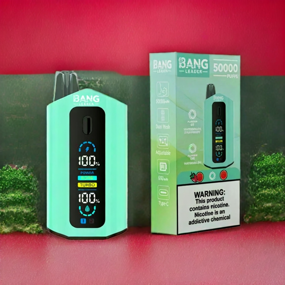 Bang Leader 50000 Puffs Norge Engros Engangs vape 13400mAh 36ml Type-C – Vannmelon Jordbær Vannmelon Redbull