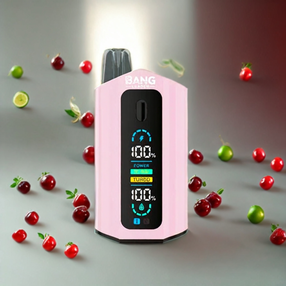 Bang Leader 50000 Puffs Norge Engros Engangs vape Bringebær Mojito Kirsebær Bringebær Lime – 13400mAh Batteri, 36ml E-væske, Type-C Lading