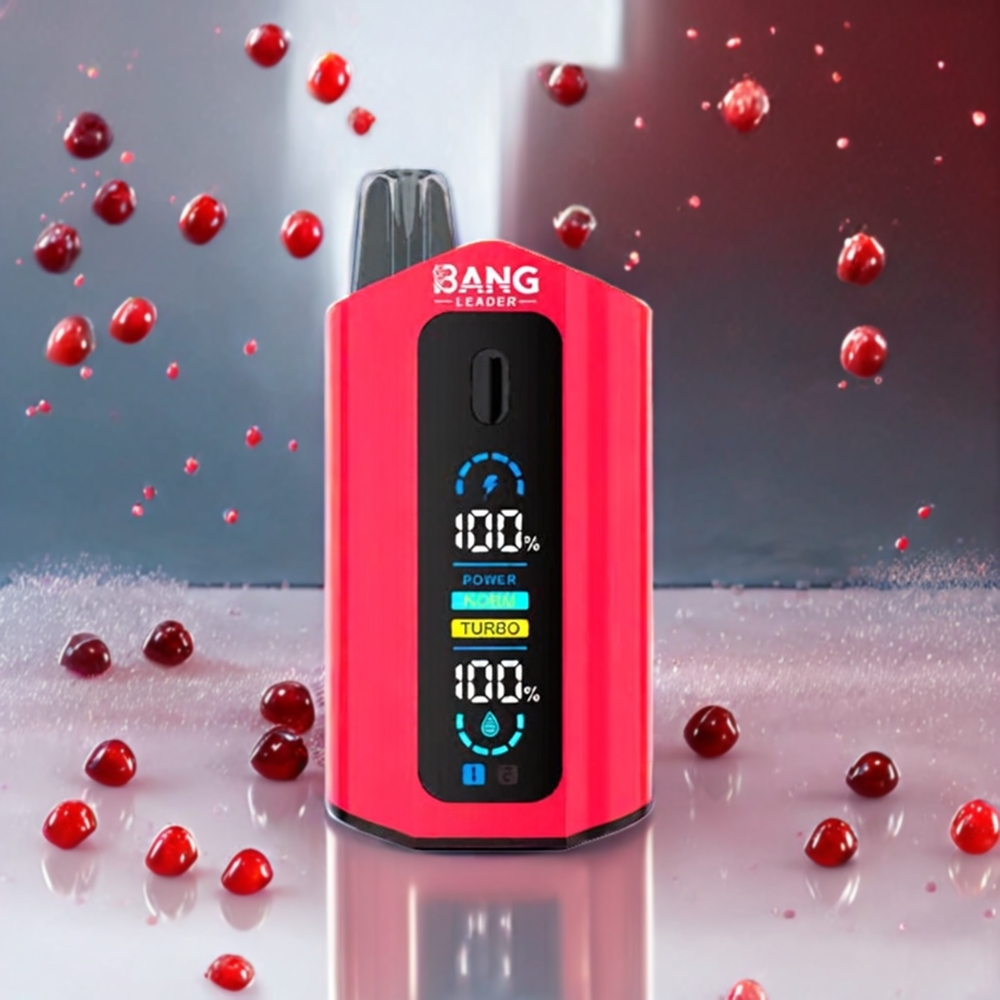 Bang Leader 50000 Puffs Norge Engros Engangs vape Jordbær Bringebær Kirsebær Is Kirsebær med 13400mAh Batteri og 36ml E-væske Kapasitet