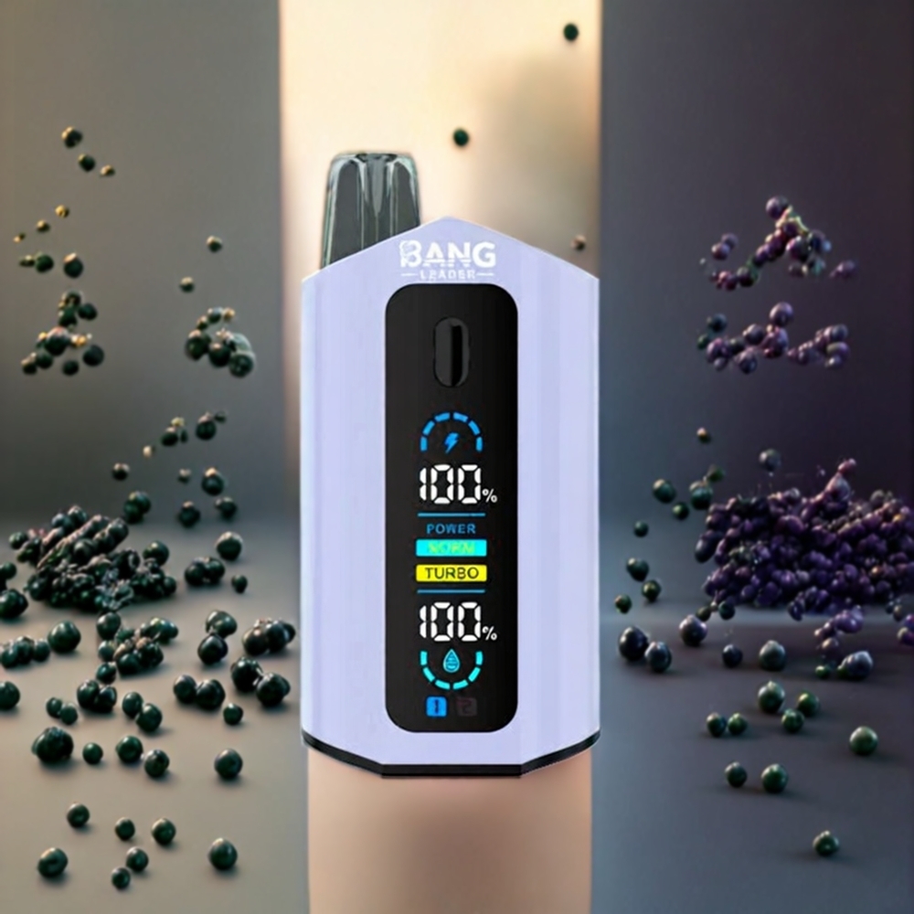 Bang Leader 50000 Puffs Norge Engros Engangs vape med 13400mAh Batteri og 36ml E-væske – Sort Drue Grønn Drue 2-i-1 Smaker