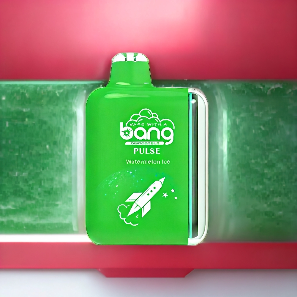 Bang Pulse 18000 Puffs Engangs Vape Norge Engros - Vannmelon Is med 26ml E-væske, Type-C-lading, 650mAh batteri, 0%/2%/3%/5% nikotin