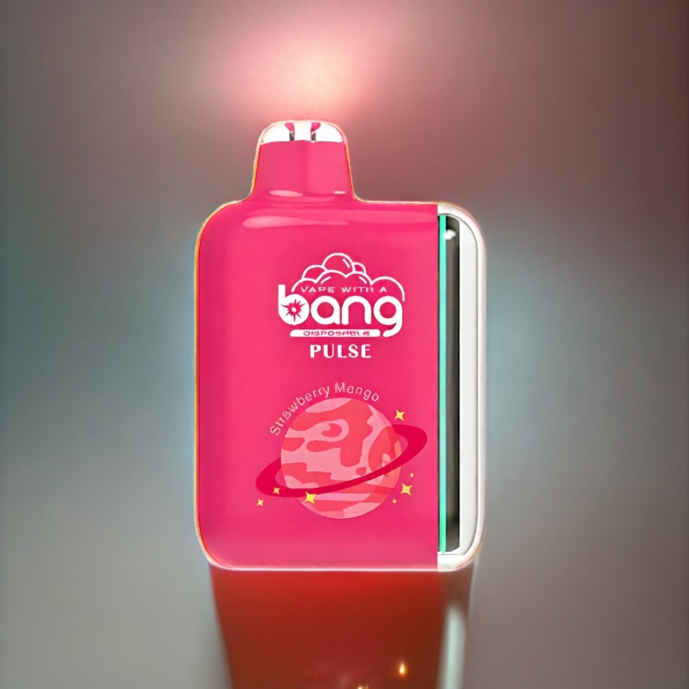 Bang Pulse 18000 Puffs Engangs vape Norge Engros – Jordbær Mango – Type-C Lading, 650mAh, 26ml E-væske, 1.0 ohm Mesh Coil