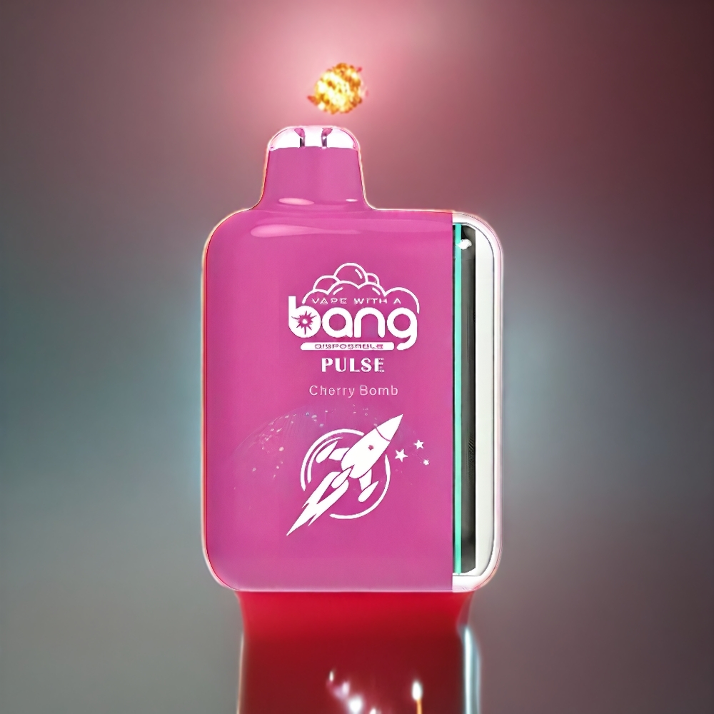 Bang Pulse 18000 Puffs Norge Engros Engangs vape Cheery Bomb med Type-C lading, 650mAh batteri, 26ml e-væske, 1.0 ohm mesh coil