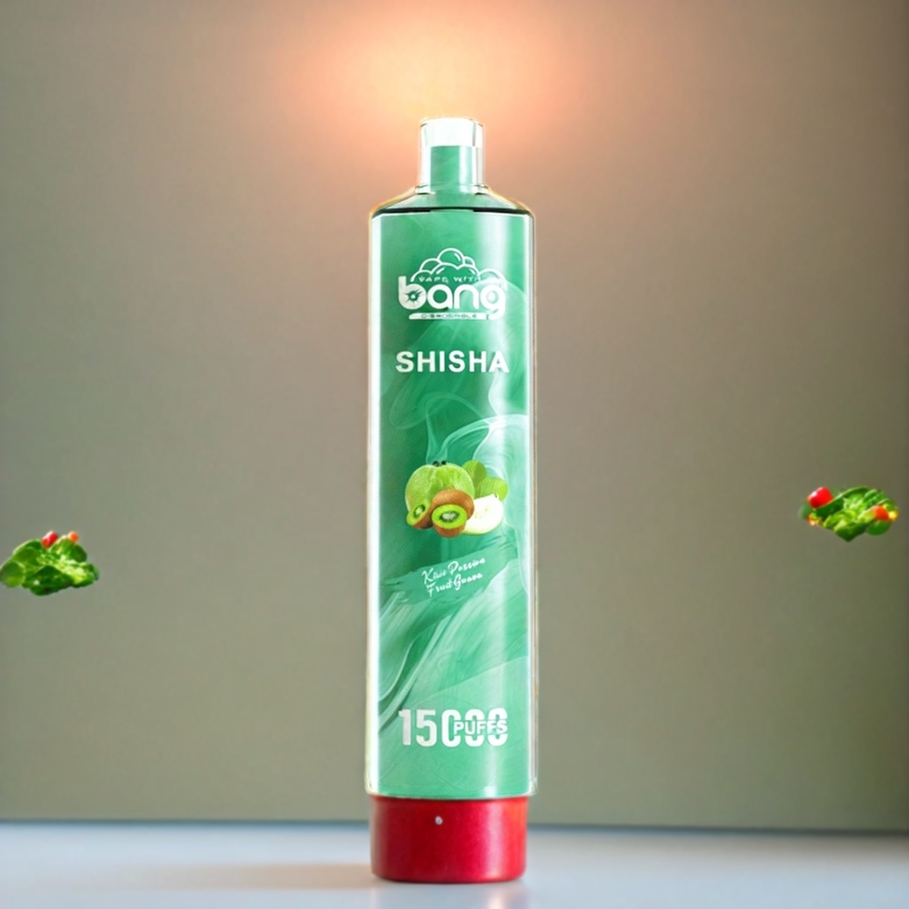 Bang Shisha 15000 Puffs Norge Engros Engangs vape Kiwi Pasjonsfrukt Guava 23ml E-liquid 600mAh Type-C