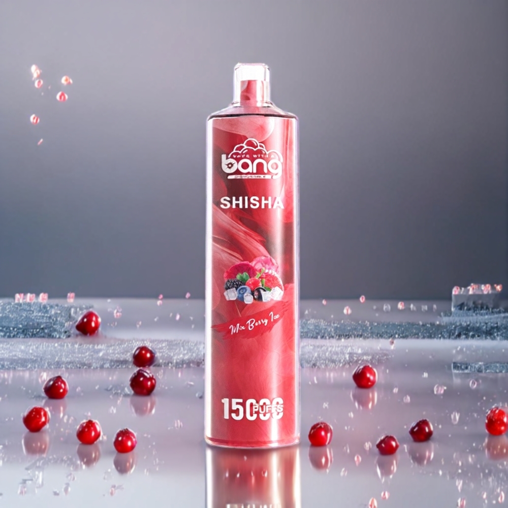 Bang Shisha 15000 Puffs Norge Engros Engangs vape Mix Berry Is med 23ml E-væske, Type-C Lading og 600mAh Batteri