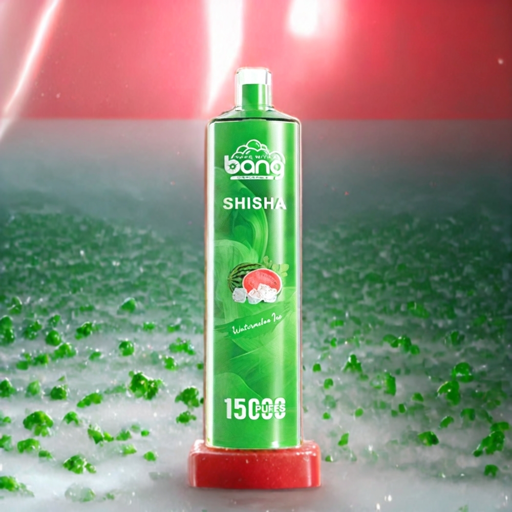 Bang Shisha 15000 Puffs Norge Engros Engangs vape Vannmelon Is med Type-C Lading & 600mAh Batteri