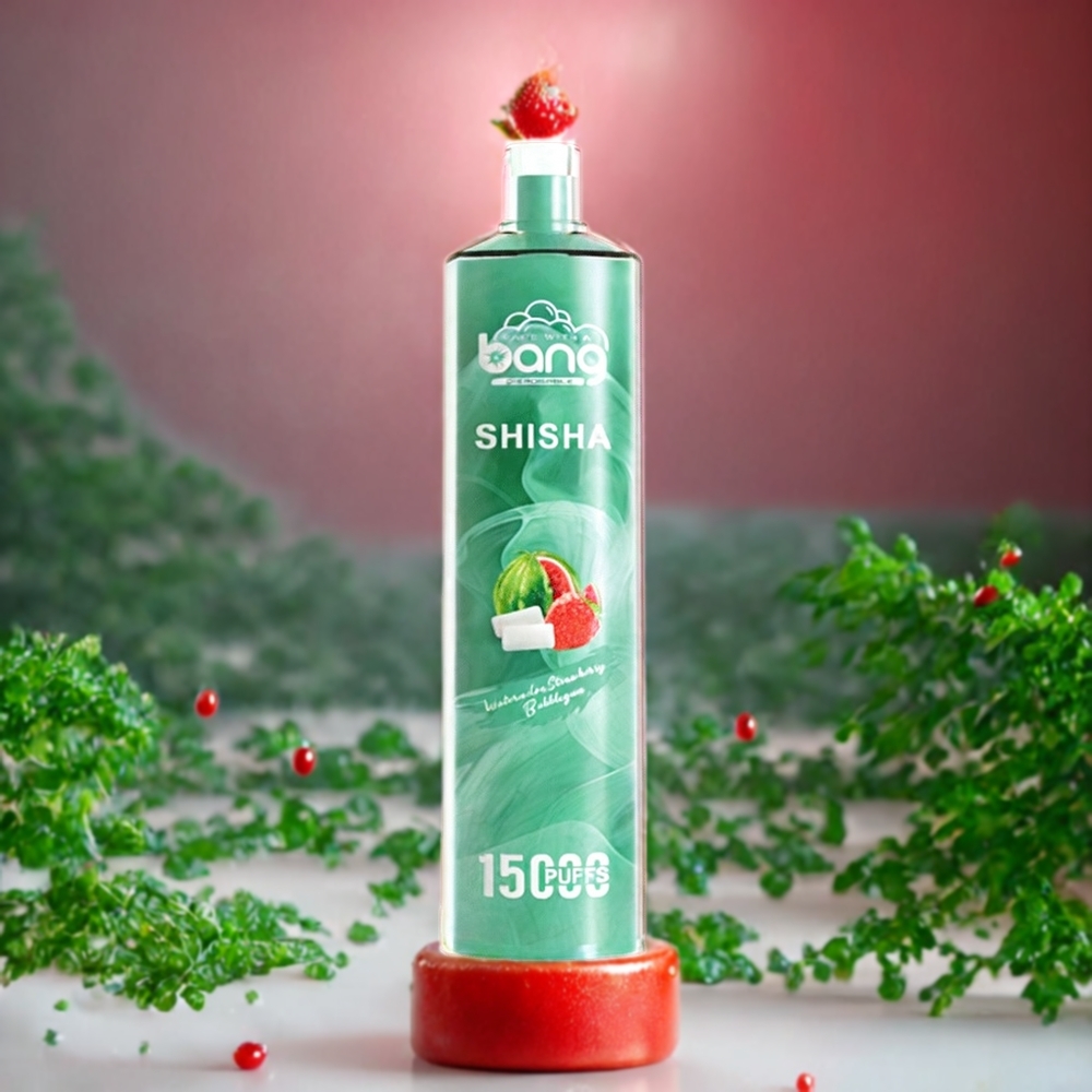 Bang Shisha 15000 Puffs Norge Engros Engangs vape Vannmelon Jordbær Tyggegummi med 23ml E-liquid og Type-C Lading