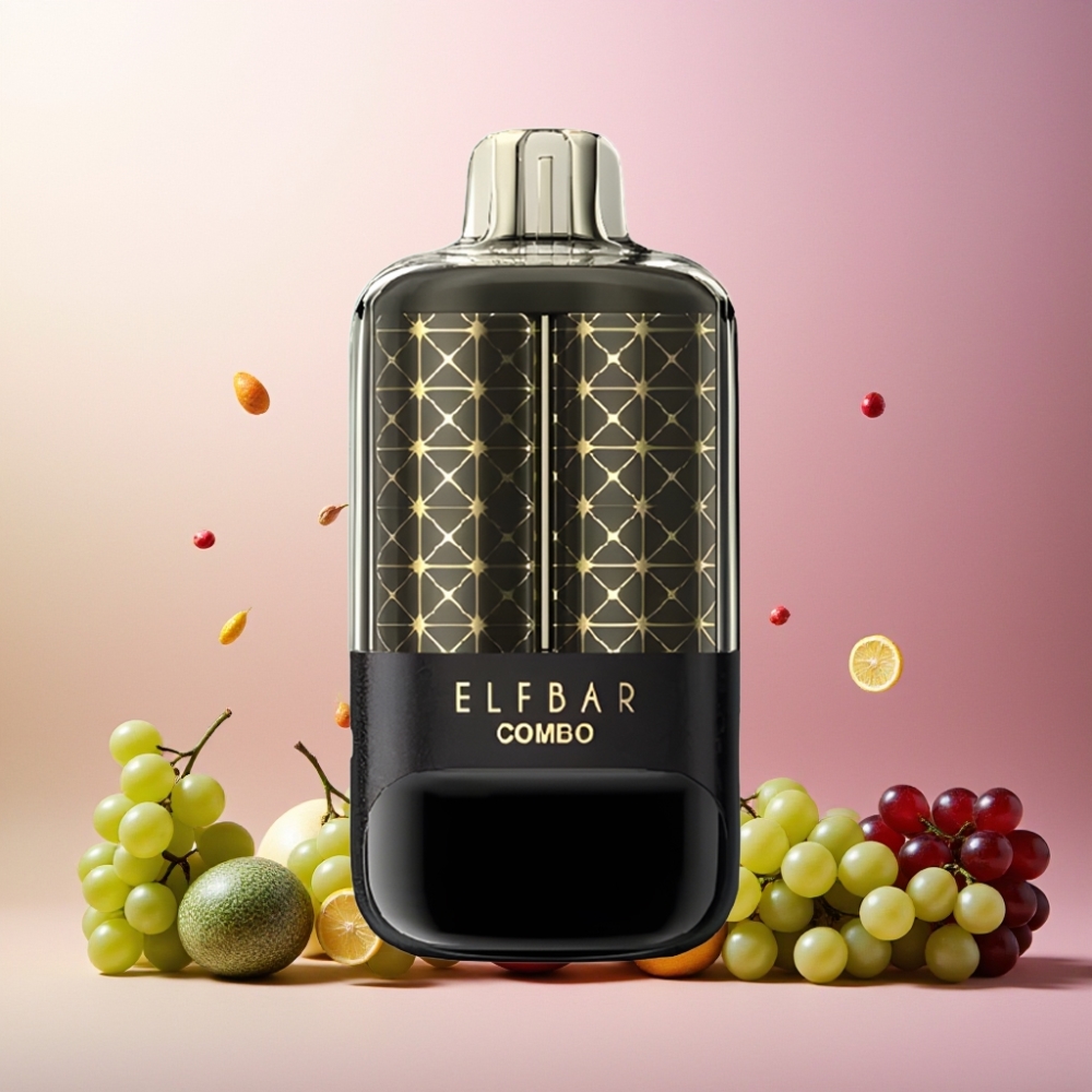 ELF BAR COMBO 25000 Puffs Norge Engros – 22ml E-liquid, 700mAh, Type-C, 5% Nikotin, Grønn Drupe & Drupe