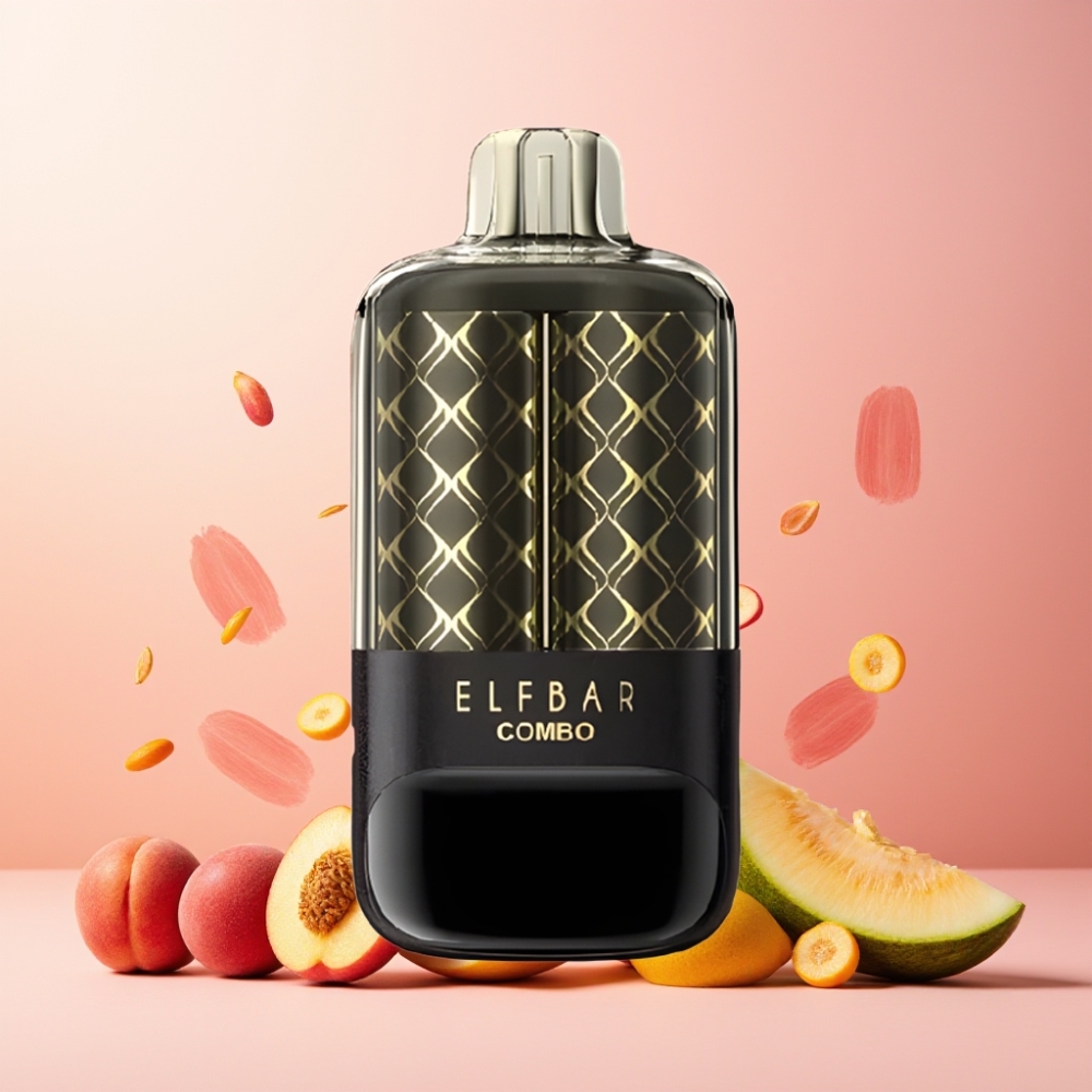 ELF BAR COMBO 25000 Puffs Norge Engros Vape til engangsbruk Fersken Mango & Vannmelon – 22ml E-væske, 700mAh Batteri, Type-C Lading, 5% Nikotin, Dual Modes & Dual Airflow