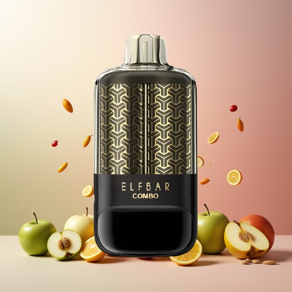 ELF BAR COMBO 25000 Puffs Norge Engros Vape til engangsbruk Grønt Eple & Dobbelt Eple Shisha – 22ml E-væske, 700mAh Batteri, Type-C Lading, 5% Nikotin, Dual Modes & Luftstrømsystem