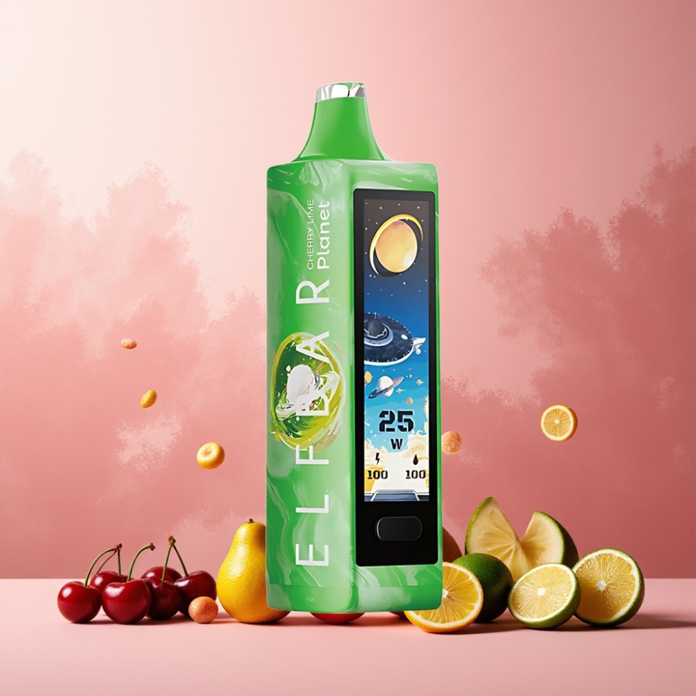Elf Bar Planet 25000 Puffs Norge Engros Vape til engangsbruk 18ml Kirsebær Lime 5% Nikotin 800mAh Opladbar