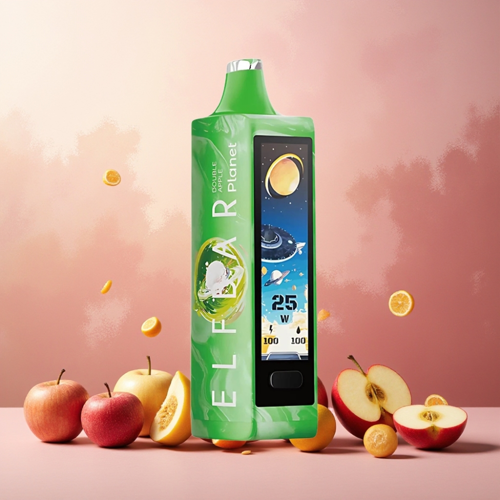 Elf Bar Planet 25000 Puffs Vape til engangsbruk Dobbel Eple – 18ml E-væske, 5% Nikotin, 800mAh Batteri – Norge Engros