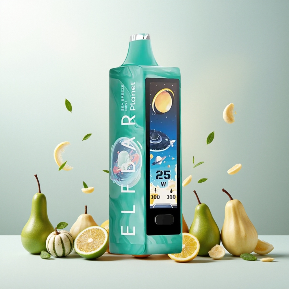 Elf Bar Planet 25000 Puffs Vape til engangsbruk Norge Engros – 18ml E-væske, 5% Nikotin, 800mAh Oppladbar Batteri, Mesh Coil – Havbris Mynte