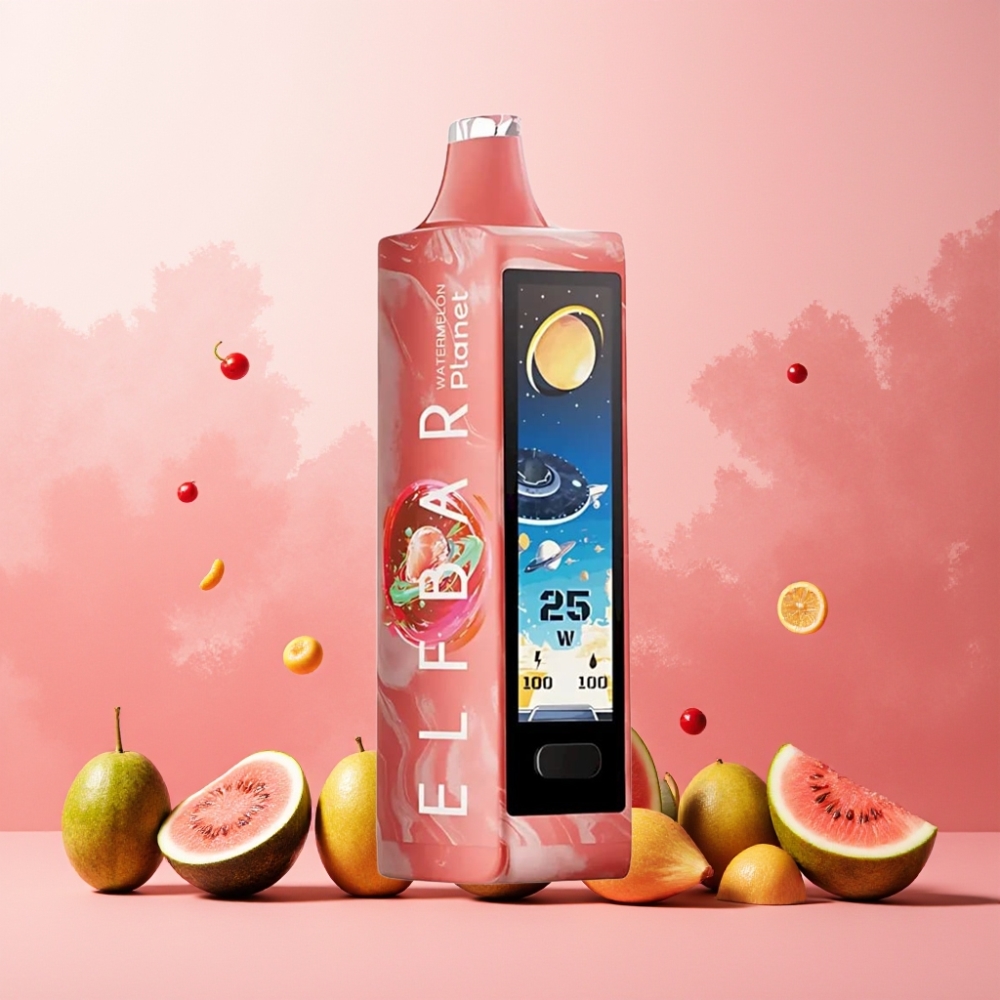 Elf Bar Planet 25000 Puffs Vape til engangsbruk Vannmelon Norge Engros – 5% Nikotin, 18ml, 800mAh