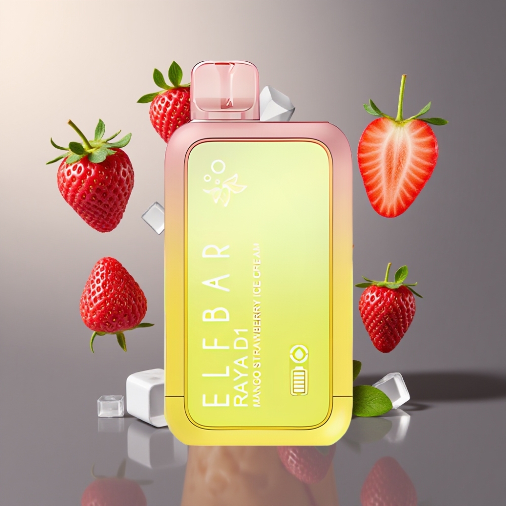 Elf Bar Raya D1 Norge Engros 13000 Puffs 18ml 650mAh Type-C Ladeport Vape til Engangsbruk Mango Jordbær Iskrem