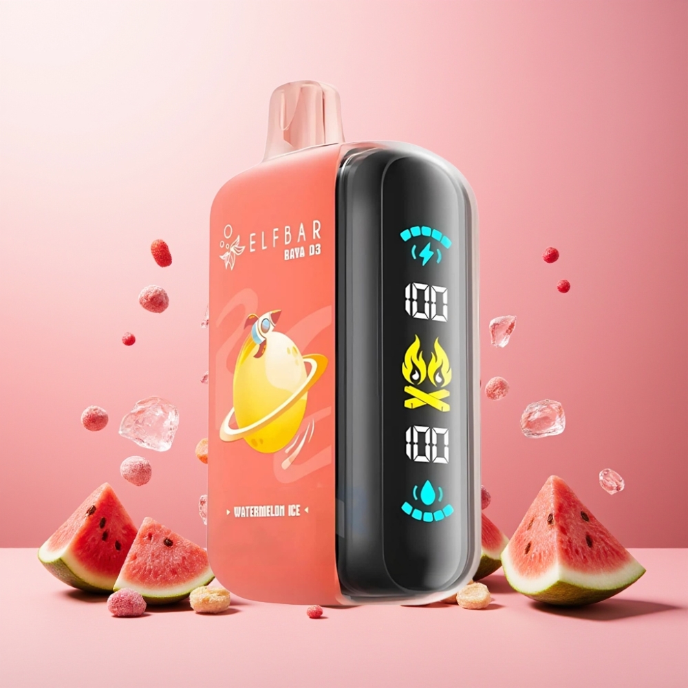 ELF BAR RAYA D3 25000 Puffs Norge engros Vape til engangsbruk 23ml 5% Nikotin Vannmelon Is 850mAh Type-C