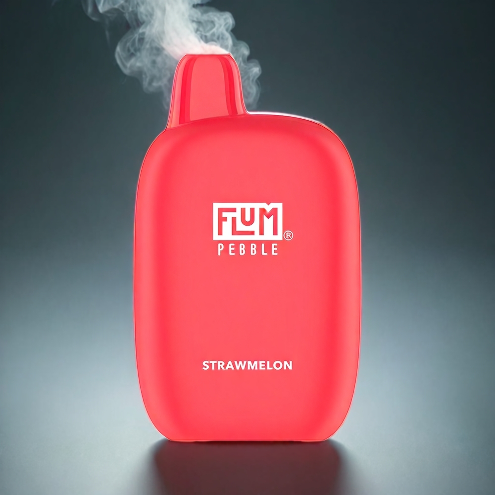 Flum Pebble 6000 Norge Engros – 10ml 5% Nikotin – 500mAh Type-C Ladbar Mesh Coil – Jordbærmelon