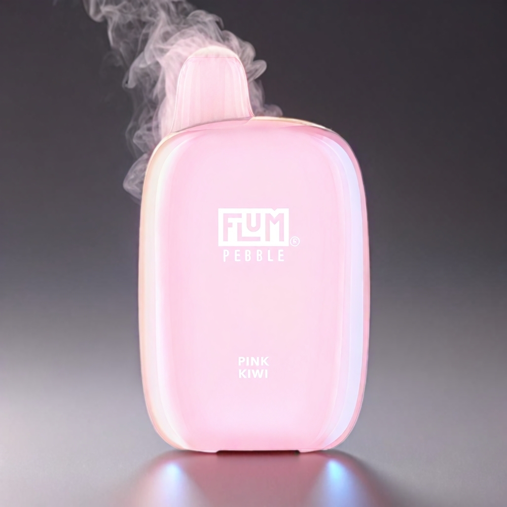 Flum Pebble 6000 Norge Engros – 10ml, 5% Nikotin, 500mAh, Type-C Lading, Mesh Coil – Rosa Kiwi