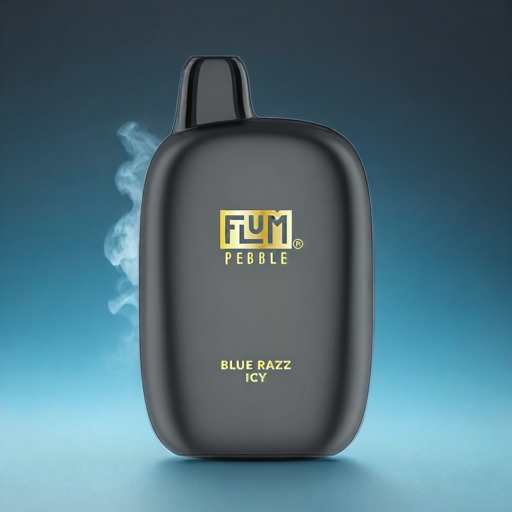 Flum Pebble 6000 Norge Engros – 10ml Blå Bringebær Is – 500mAh Mesh Coil, Type-C Lading