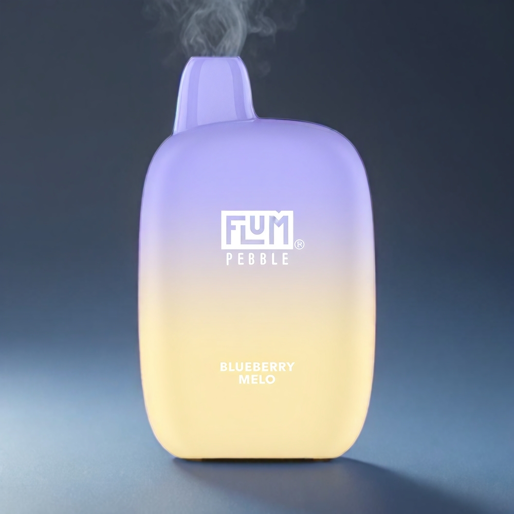 Flum Pebble 6000 Norge Engros – 10ml E-væske, 5% Nikotin, 500mAh Batteri, Type-C Lading, Blåbær Melon, Mesh Coil