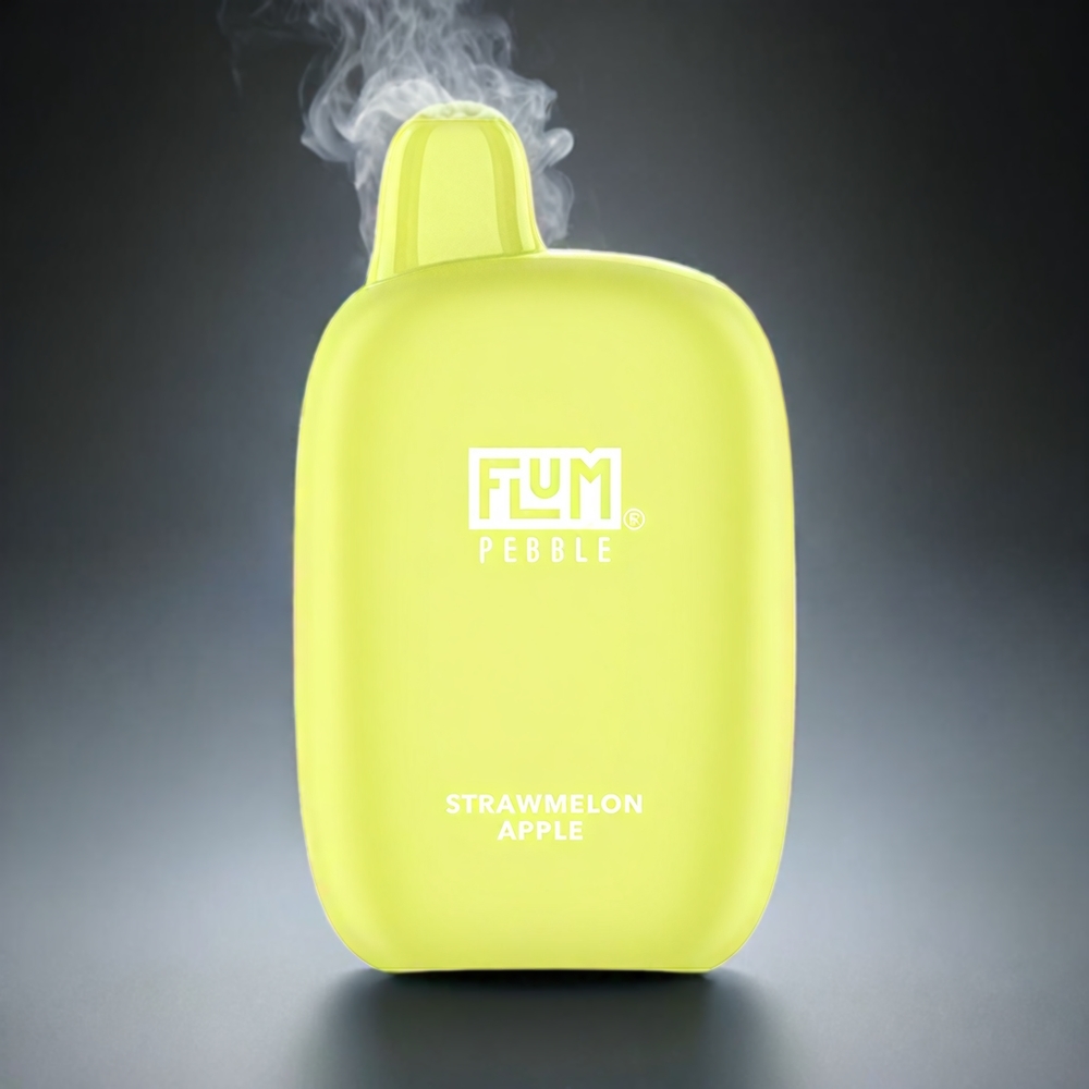 Flum Pebble 6000 Norge Engros – 10ml E-væske, 5% Nikotin, 500mAh Batteri, Type-C Lading – Jordbær Eple