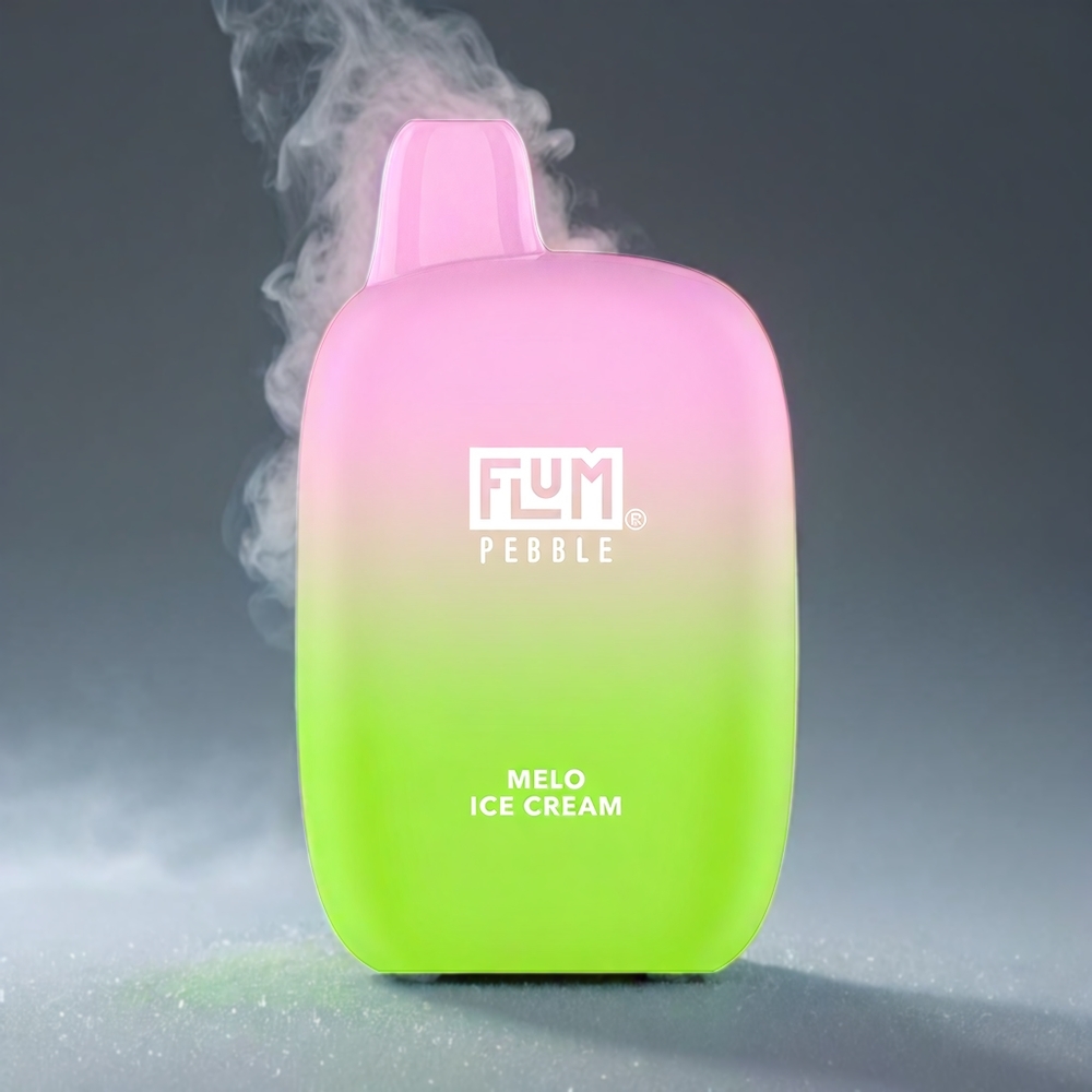 Flum Pebble 6000 Norge Engros – 10ml Melo Iskrem – 5% Nikotin – 6000 Puff – 500mAh Batteri – Mesh Coil – Type-C Ladbar