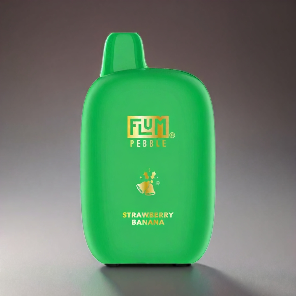 Flum Pebble 6000 Norge Engros – Jordbær og Banan – 10ml / 5% Nikotin – 500mAh Batteri – Mesh Coil – Type-C Lading