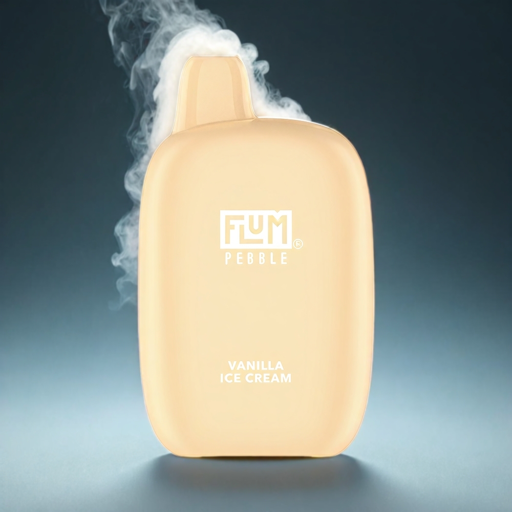 Flum Pebble 6000 Norge Engros – Vaniljeis – 10ml / 5% Nikotin – 500mAh – Mesh Coil – Type-C Ladbar
