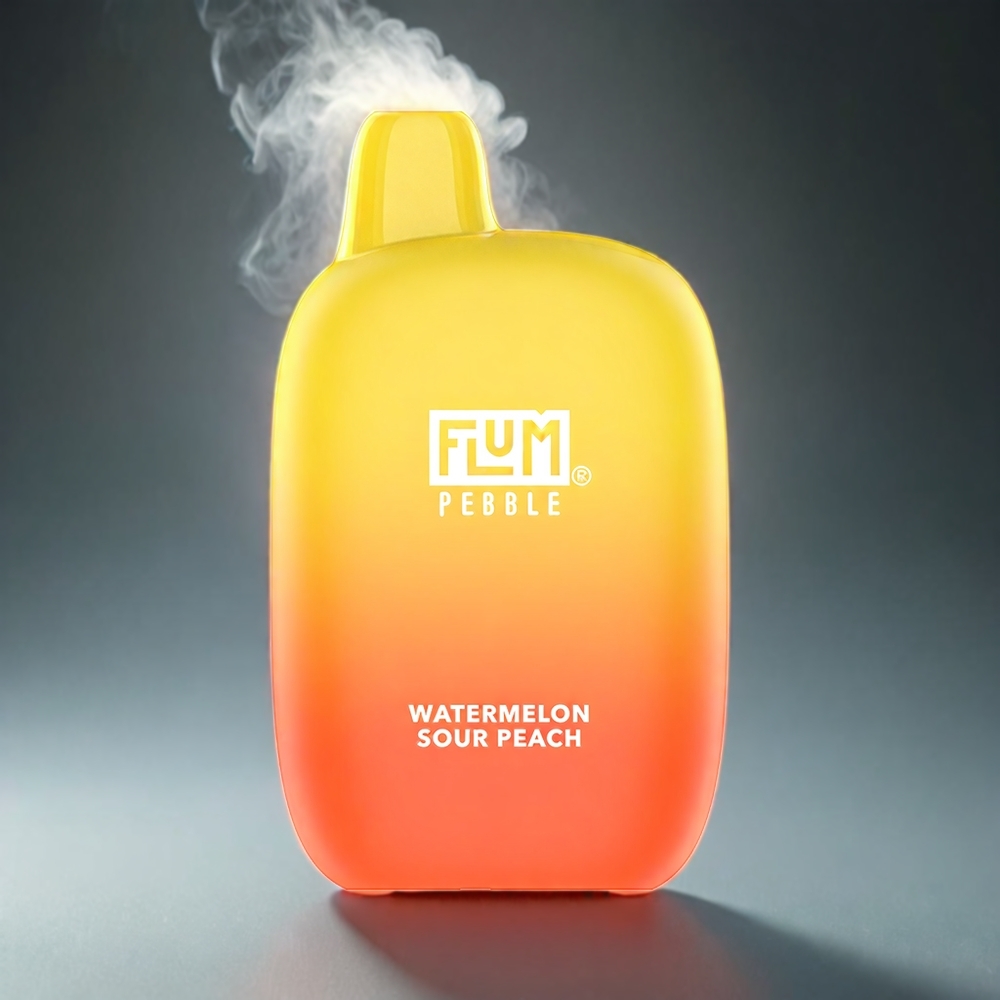 Flum Pebble 6000 Norge Engros Vannmelon & Sur Fersken – 10ml / 5% Nikotin – 500mAh – Mesh Coil – Type-C
