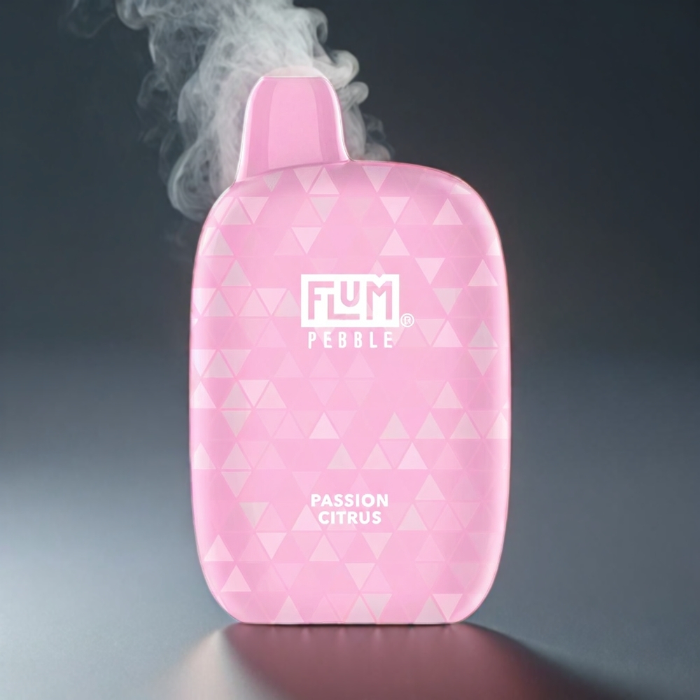 Flum Pebble 6000 Norge Engros med 10ml E-væske, 5% Nikotin og Type-C Lading - Passionssitrus