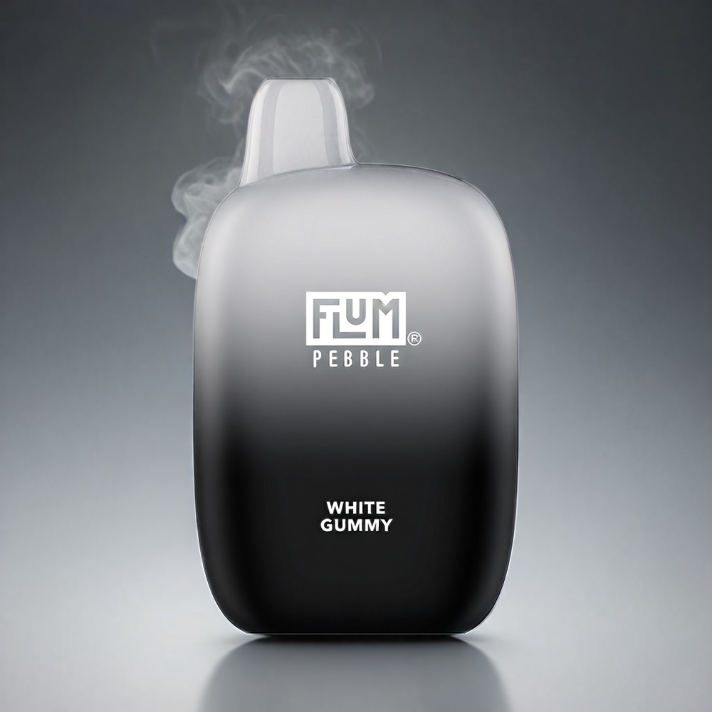 Flum Pebble 6000 Puffs 10ml 5% Nikotin 500mAh Norge Engros Hvit Godteri