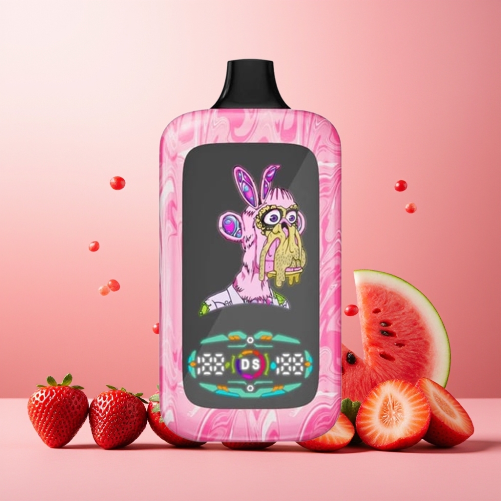 Fumot Digital Monkey 40000 Norge engros Vape til engangsbruk Jordbær/Vannmelon – Dual Engine Mode, Dual Mesh Coil, 850 MAH, Type-C, Nikotin 0%/2%/3%/5%