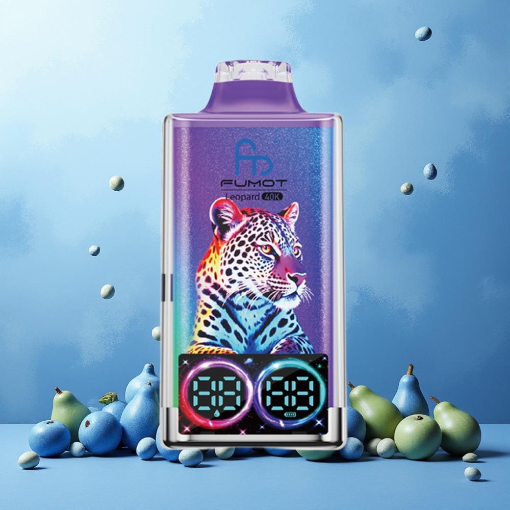 Fumot Leopard 40K Puffs Norge Engros – 0-5% Nikotin, 700mAh Batteri, Dual Mesh, Type-C Lading, Digital Oljekraftvisning Mr Blå