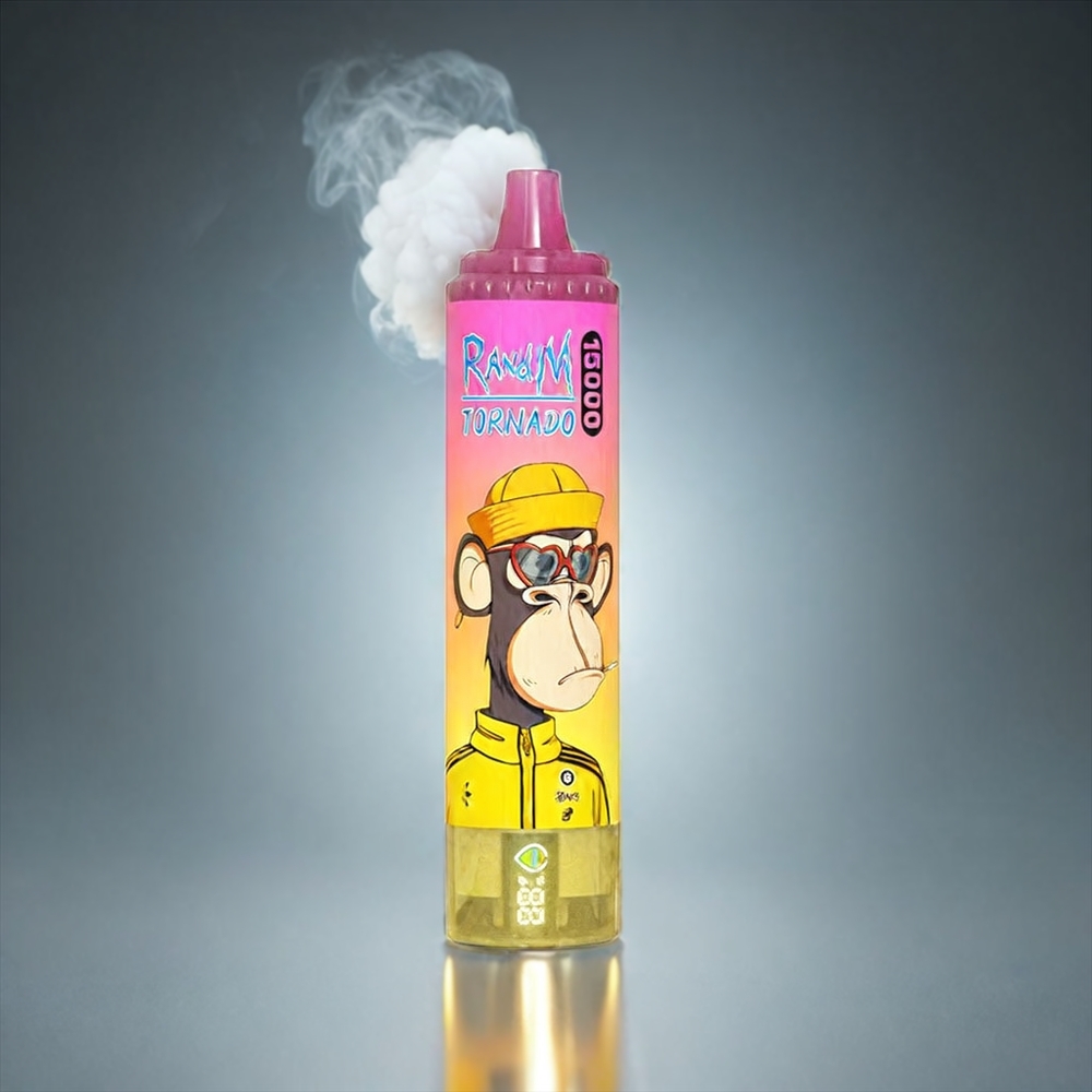 Fumot RandM Tornado 15000 Puffs Norge Engros Bananis med 850mAh batteri og 25ml kapasitet