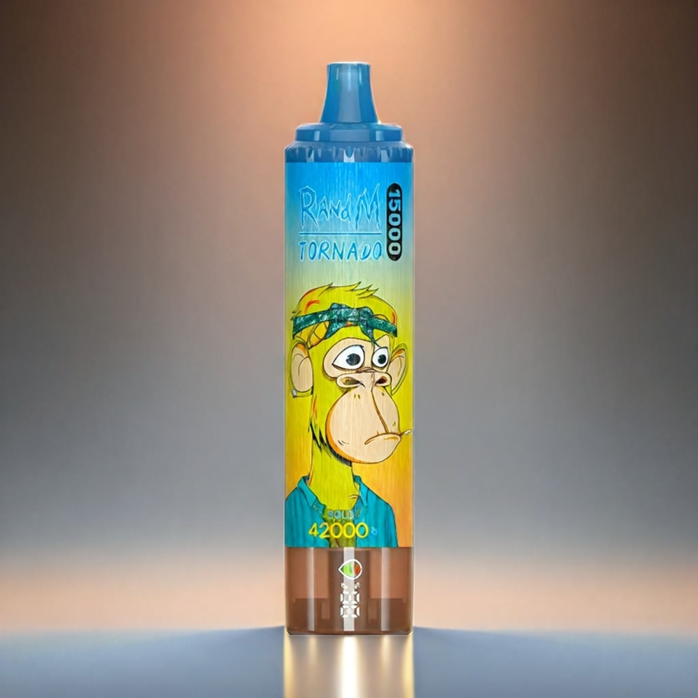 Fumot RandM Tornado 15000 Puffs Norge Engros Peach Mango 25ml 850mAh Type-C LCD Mesh Coil