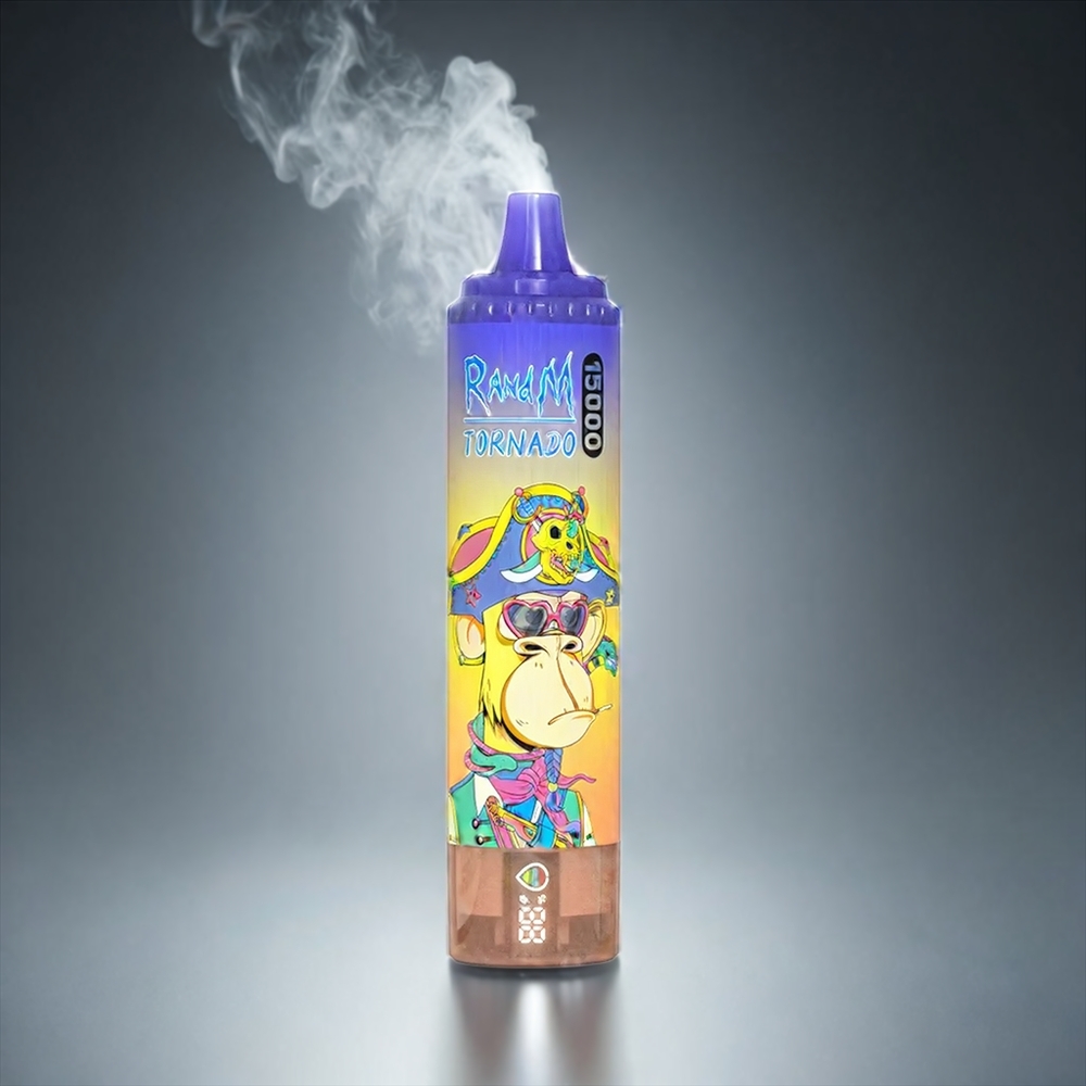 Fumot RandM Tornado 15000 Puffs Norge Engros Vape Cola Is 25ml 850mAh Type-C LCD Skjerm