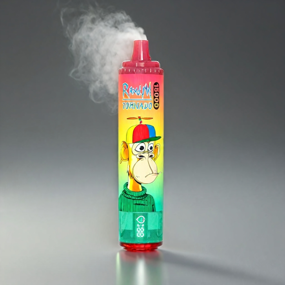 Fumot RandM Tornado 15000 Puffs Norge Engros Vape Jordbær Kiwi 25ml 850mAh
