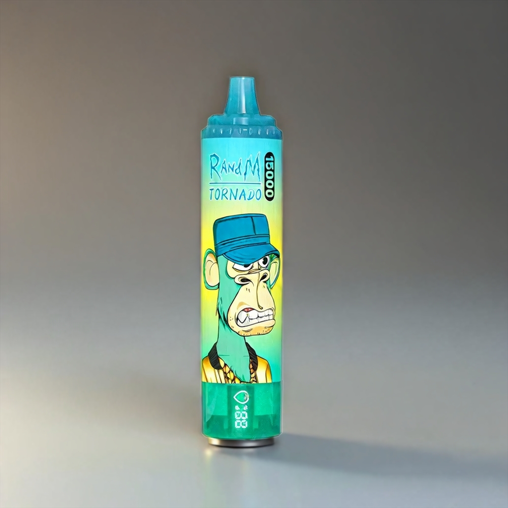 Fumot RandM Tornado 15000 Puffs Norge Engros Vape Kiwi Pasjonsfrukt Guava 25ml 850mAh USB-C LCD Skjerm