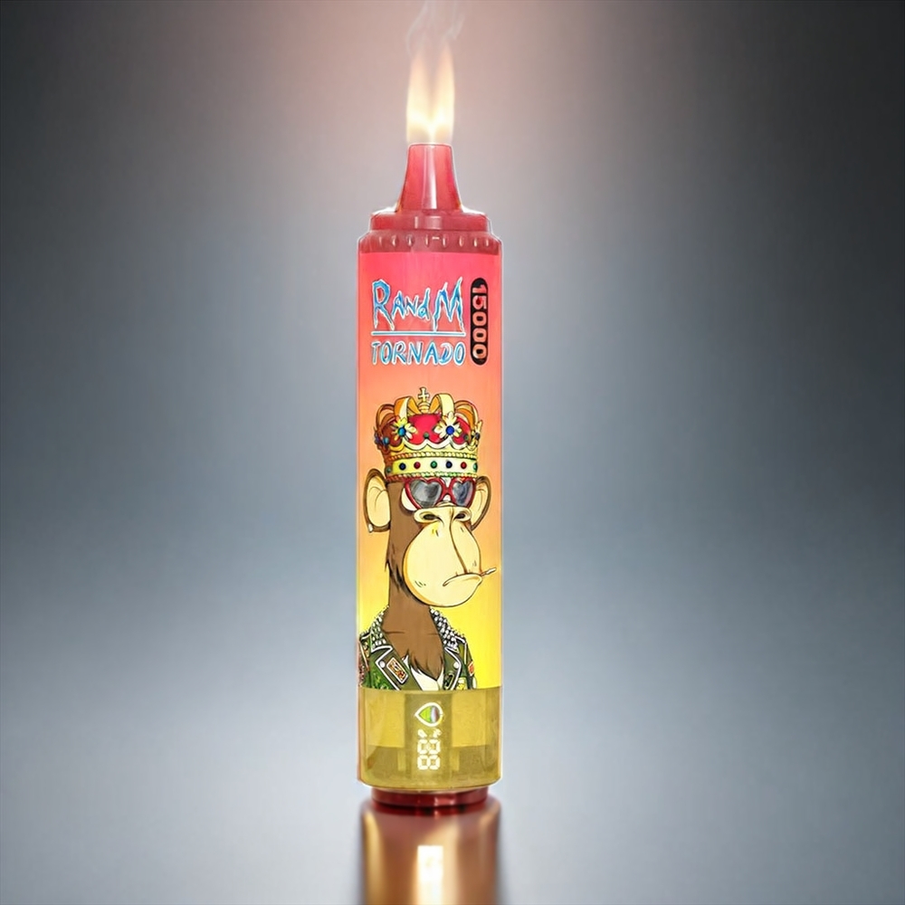 Fumot RandM Tornado 15000 Puffs Norge Engros med 25ml Kapasitet, 850mAh Batteri og Fersken Is