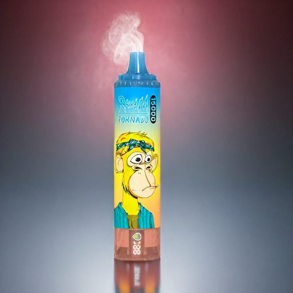 Fumot RandM Tornado 15000 Puffs Norge engros 25ml 850mAh Jordbær Type-C LCD