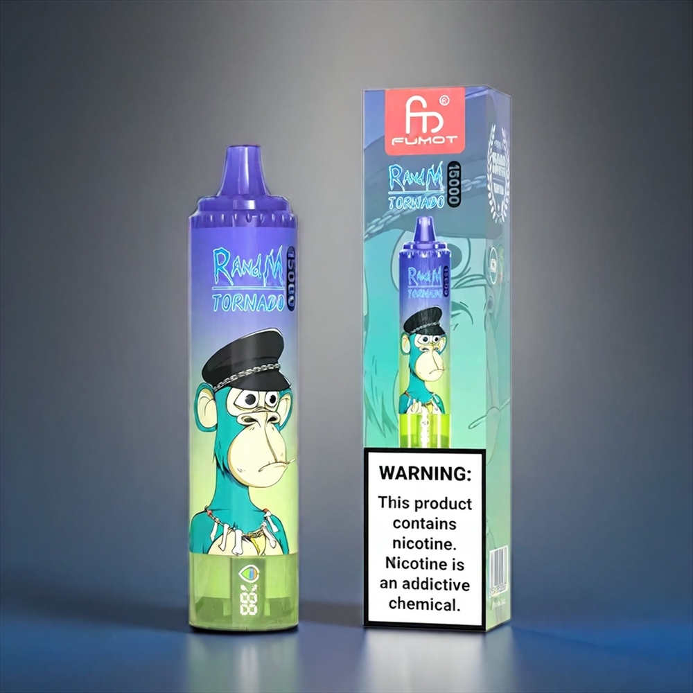 Fumot RandM Tornado 15000 Puffs Norge engros 25ml 850mAh Type-C Blåbærtuggummi