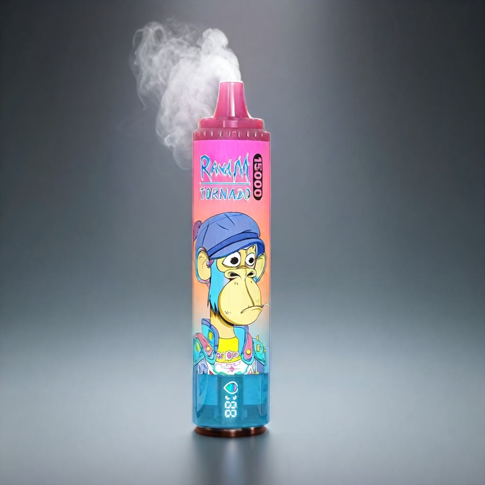 Fumot RandM Tornado 15000 Puffs Norge engros 25ml 850mAh Type-C LCD Sitronade