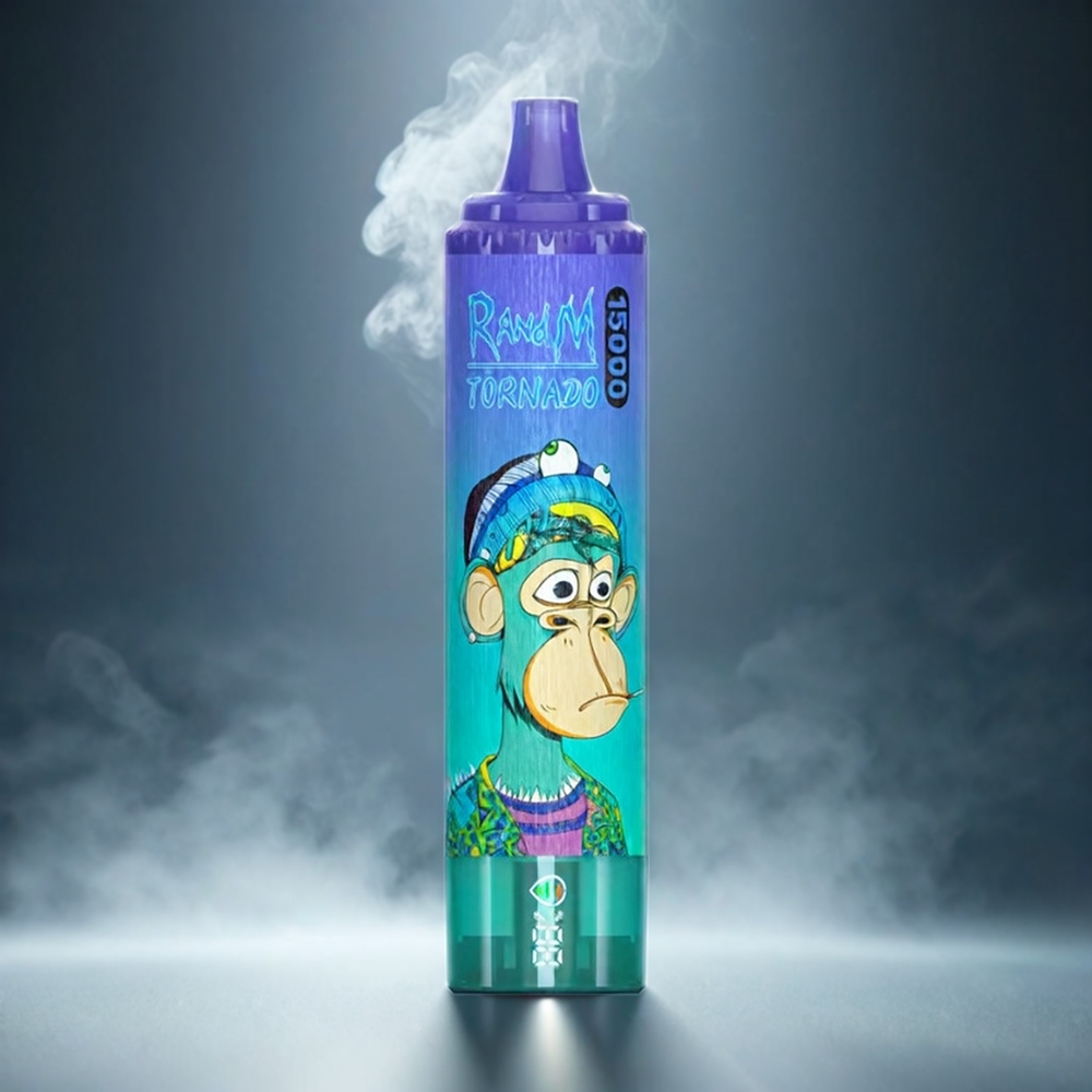 Fumot RandM Tornado 15000 Puffs Norge engros Vape Blåbær På Is med 25ml Kapasitet, 850mAh Batteri & Type-C Lading