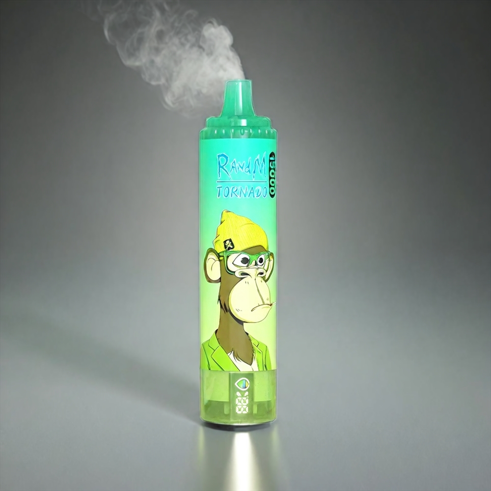 Fumot RandM Tornado 15000 Puffs Norge engros med 25ml kapasitet, 850mAh batteri og Type-C lading – Sitron Lime