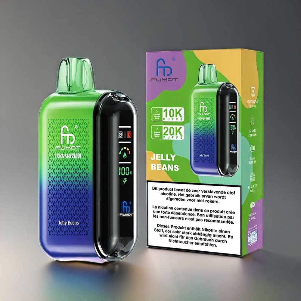 Fumot Tornado 20000 Puffs Norge Engros med Dual Mesh Coil, 20ml E-liquid og 850mAh Batteri