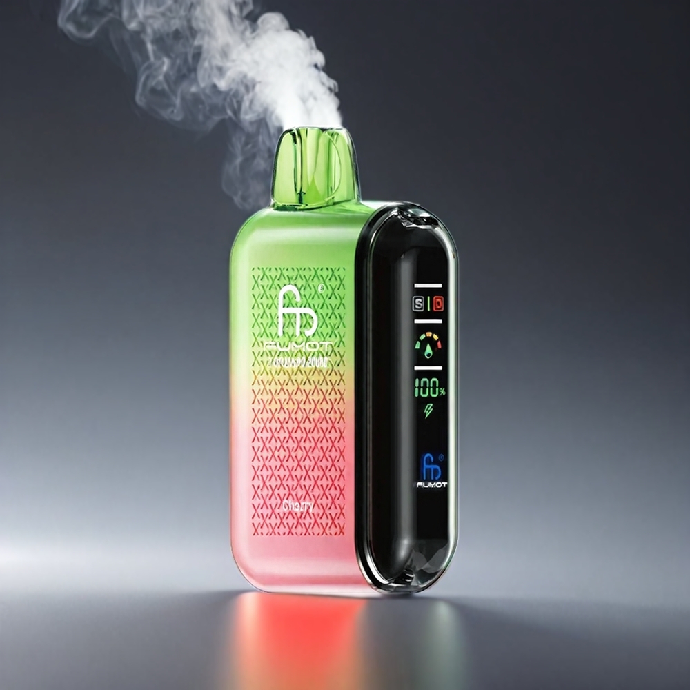 Fumot Tornado 20000 Puffs Norge engros med 20ml E-liquid, Dual Mesh Coil og Smart Display – Kirsebær