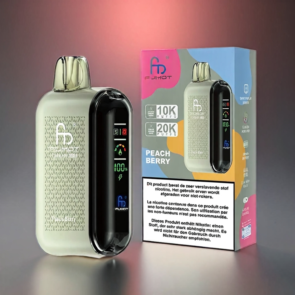 Fumot Tornado Norge Engros 20000 Puffs 20ml E-liquid 850mAh Peach Berry Vape