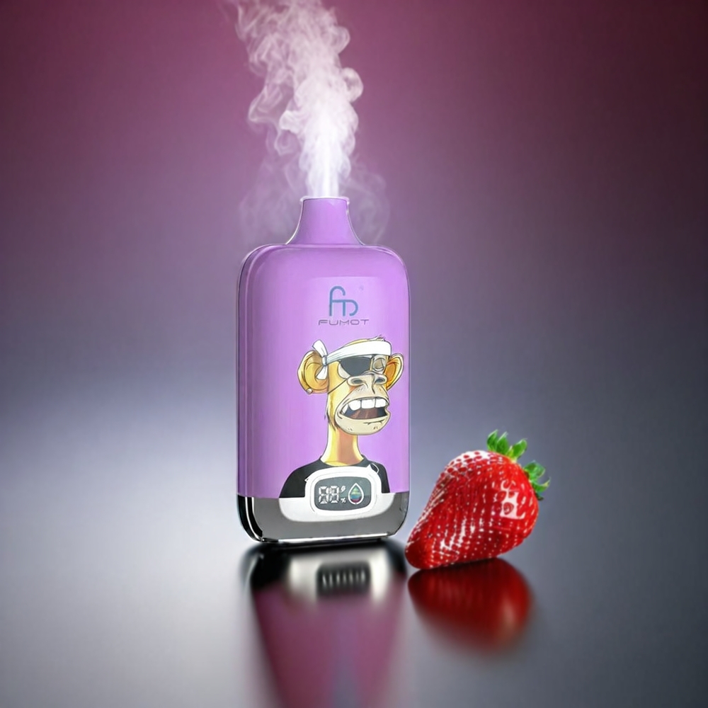 Fumot Tornado Digital Box 12000 Puffs Norge Engros 20ml E-Liquid 550mAh Type-C Jordbær Drue